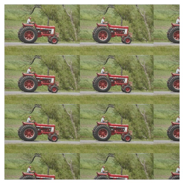 Red Tractor Fabric (Swatch)