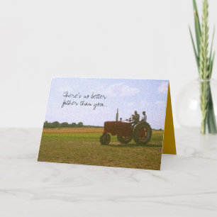 Red Tractor Father's Day Card