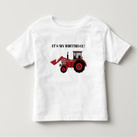 Red Tractor It's My Birthday Personalized
