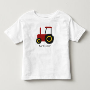 Red Tractor Just Add Name Toddler T-shirt