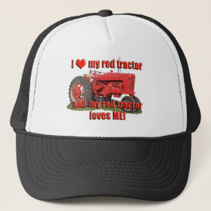 red_tractor_love trucker hat