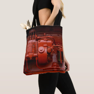 Red Tractor Motor Tote Bag