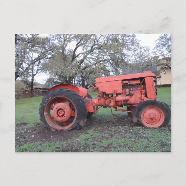 Red Tractor Postcard (Front)