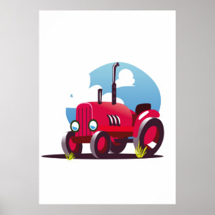 Red Tractor Poster