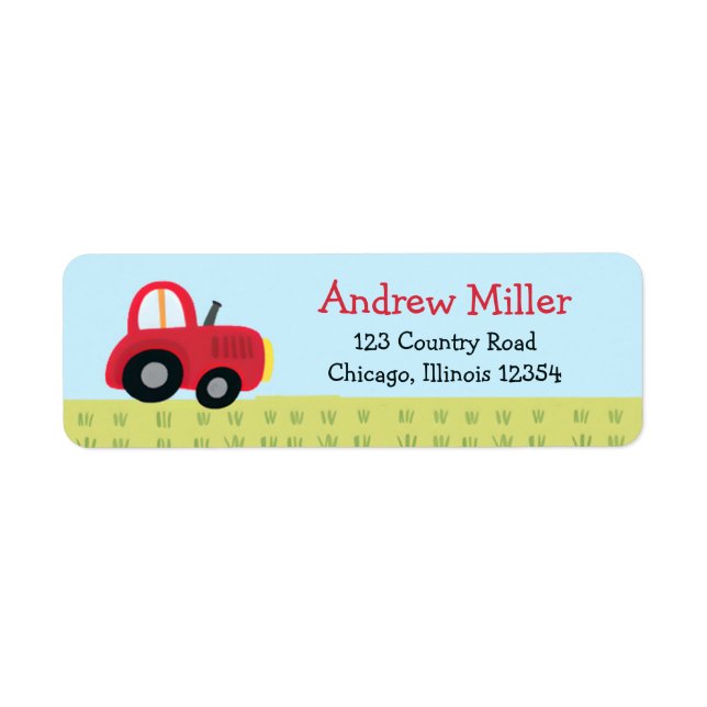 Red Tractor Return Address  (Front)