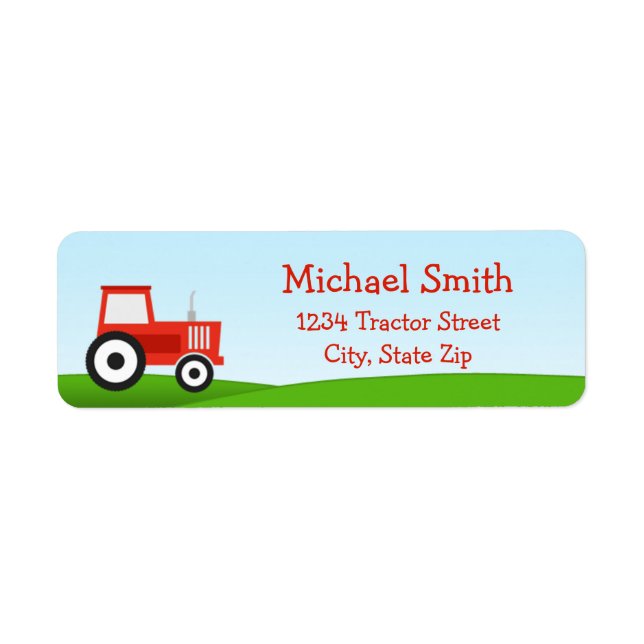 Red Tractor Return Address Label (Front)