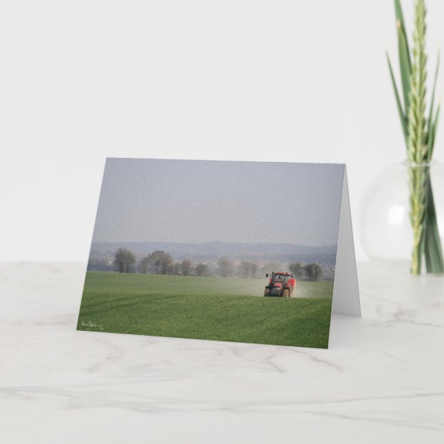 Red Tractor, Shireoaks. Holiday Card (Front)