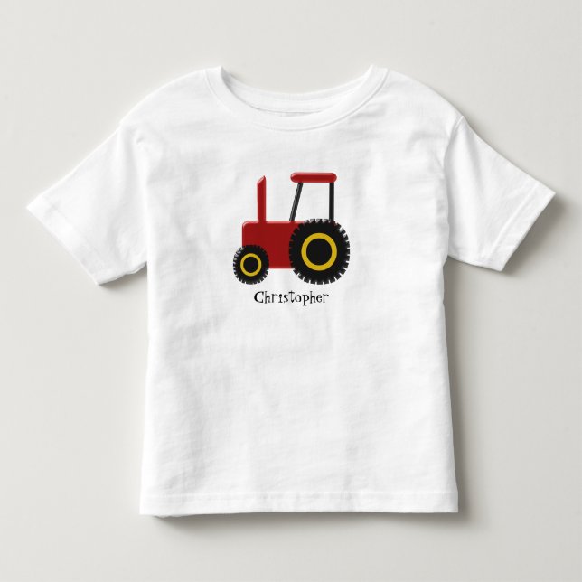 Red Tractor Toddler T-shirt (Front)