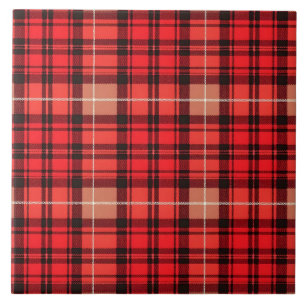 Red Traditional Plaid Tartan Trendy Collection Tile