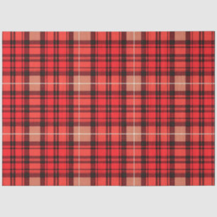 Red Traditional Plaid Tartan Trendy Collection Tissue Paper