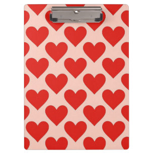 Red, traditional Valentine's day heart Clipboard