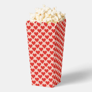 Red, traditional Valentine's day heart Favor Box