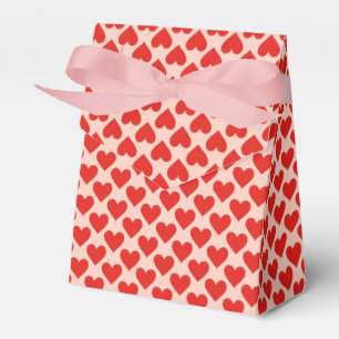 Red, traditional Valentine's day heart Favor Box