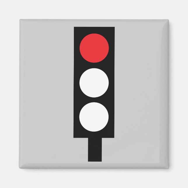 Red traffic light magnet (Front)