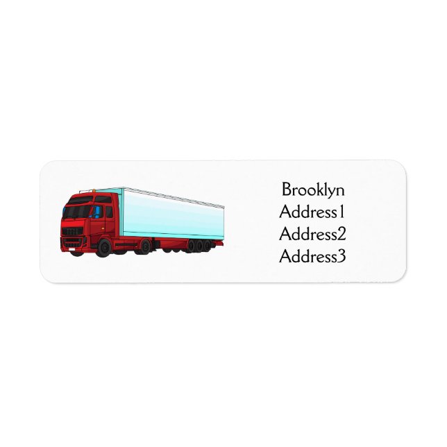 Red trailer truck illustration (Front)