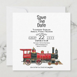 Red Train Family Reunion  Save The Date