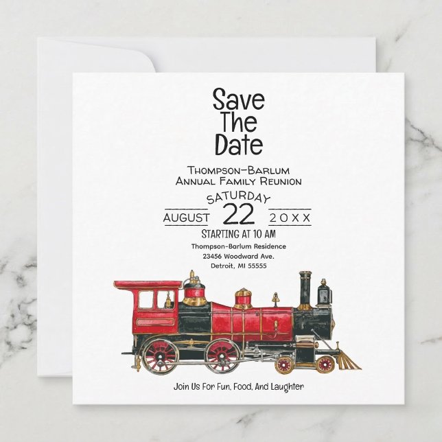 Red Train Family Reunion  Save The Date (Red Train Family Reunion Save The Date)