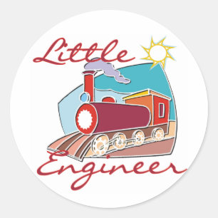 Red Train Little Engineer Tshirts and Gifts Classic Round Sticker