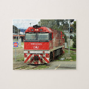 Red train locomotive, Australia 2 Jigsaw Puzzle