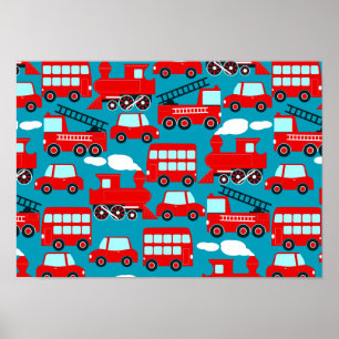 Red transport poster