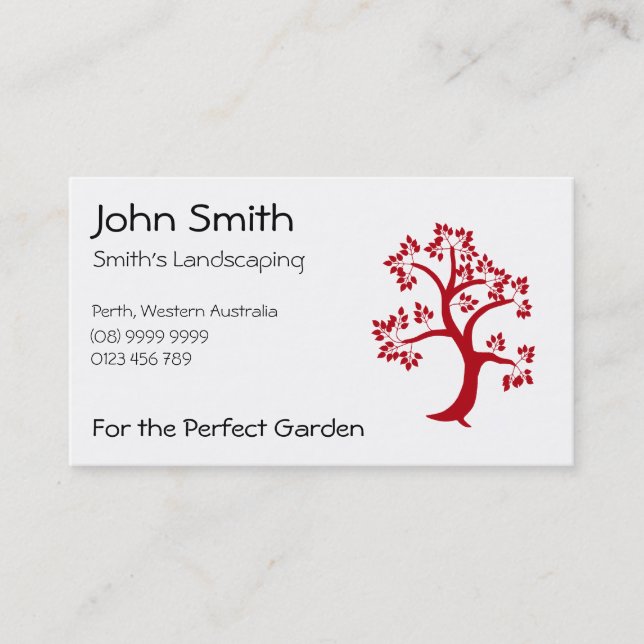 Red Tree Business Card (Front)