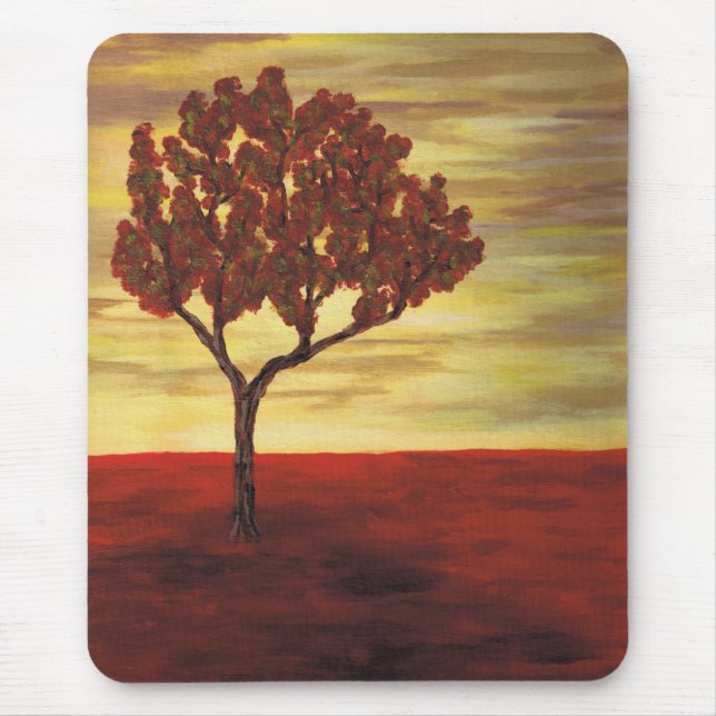 Red Tree Mouse Pad (Front)