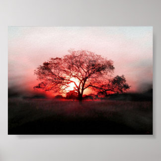 Red Tree Poster