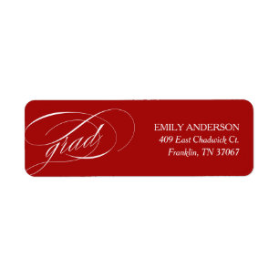 Red Trendy Calligraphy Adresse de graduation