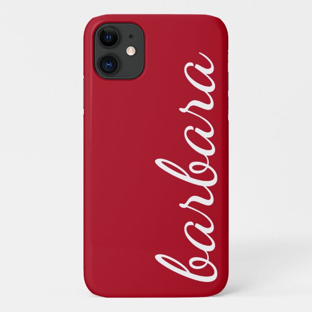 Red Trendy Script Personalized Case-Mate iPhone Case (Back)