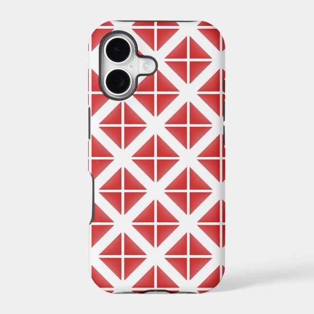 Red Trendy Triangle Pattern (Back)