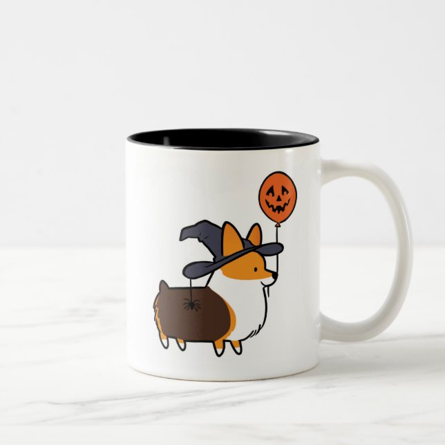 Red Tri-Colour Corgi Halloween Mug | CorgiThings (Right)