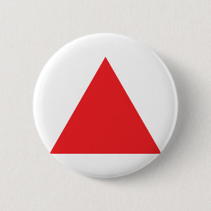 red triangle icon 2 inch round button