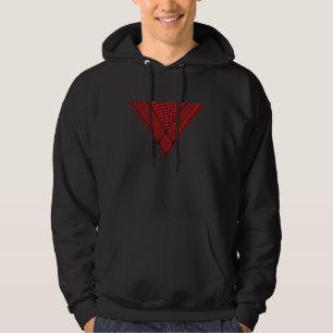 red triangle Keffiyeh Palestine resistance symbol Hoodie