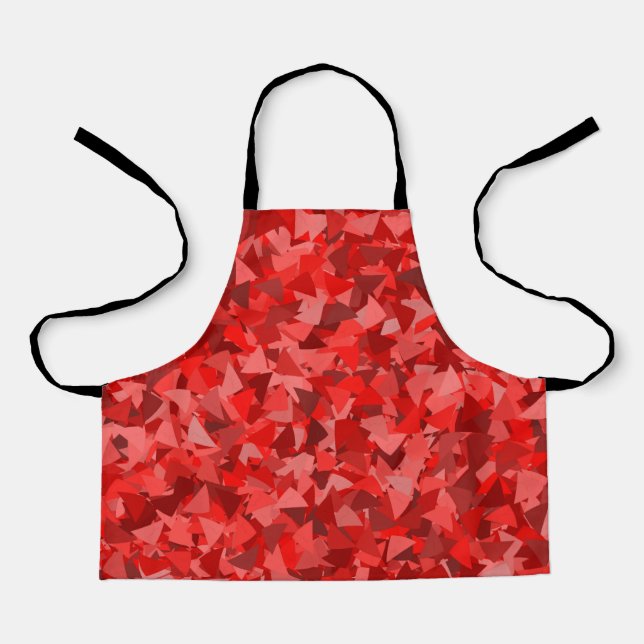 Red Triangle Pattern Apron (Front)