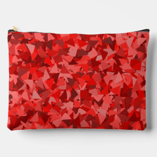 Red Triangle Pattern Large Accessory Pouch