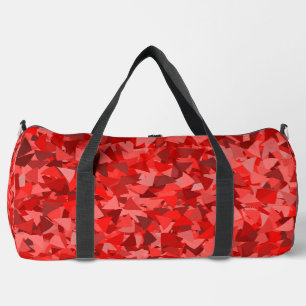 Red Triangle Pattern Large Duffle Bag