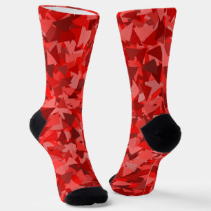 Red Triangle Pattern Socks