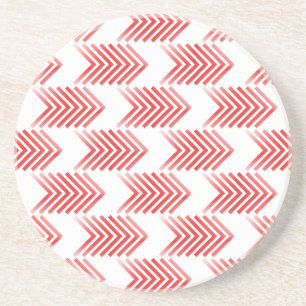 Red Tribal Arrow Pattern Coaster