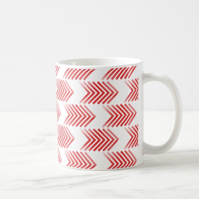 Red Tribal Arrow Pattern Coffee Mug (Right)