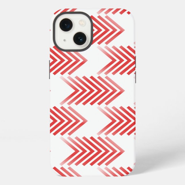 Red Tribal Arrow Pattern iPhone Case (Back)