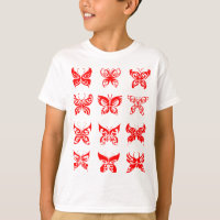 Red Tribal Butterfly Ornamental