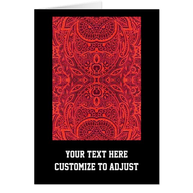 Red tribal damask pattern (Front)