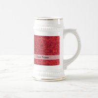 Red tribal damask pattern