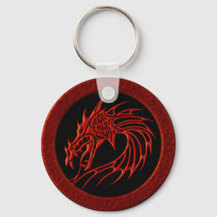 RED TRIBAL DRAGON KEYCHAIN