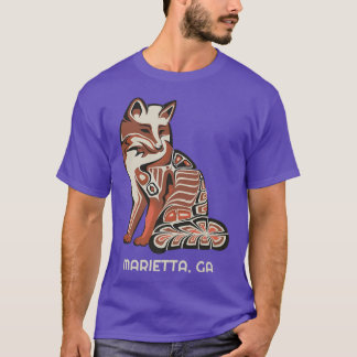 Red Tribal Fo Marietta Georgia Native American Art T-Shirt