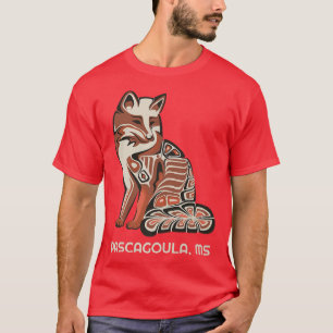 Red Tribal Fo Pascagoula Native American Artwork T-Shirt