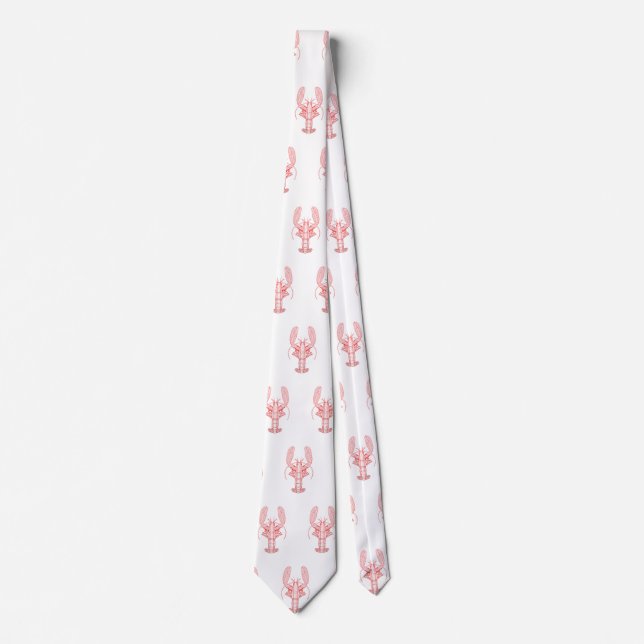 Red Tribal Lobster Tie (Front)