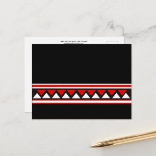 Red Tribal Triangles Postcard