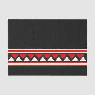 Red Tribal Triangles Tissue Paper