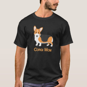 Red Tricolor Pembroke Welsh Corgi Mom Dog T-Shirt